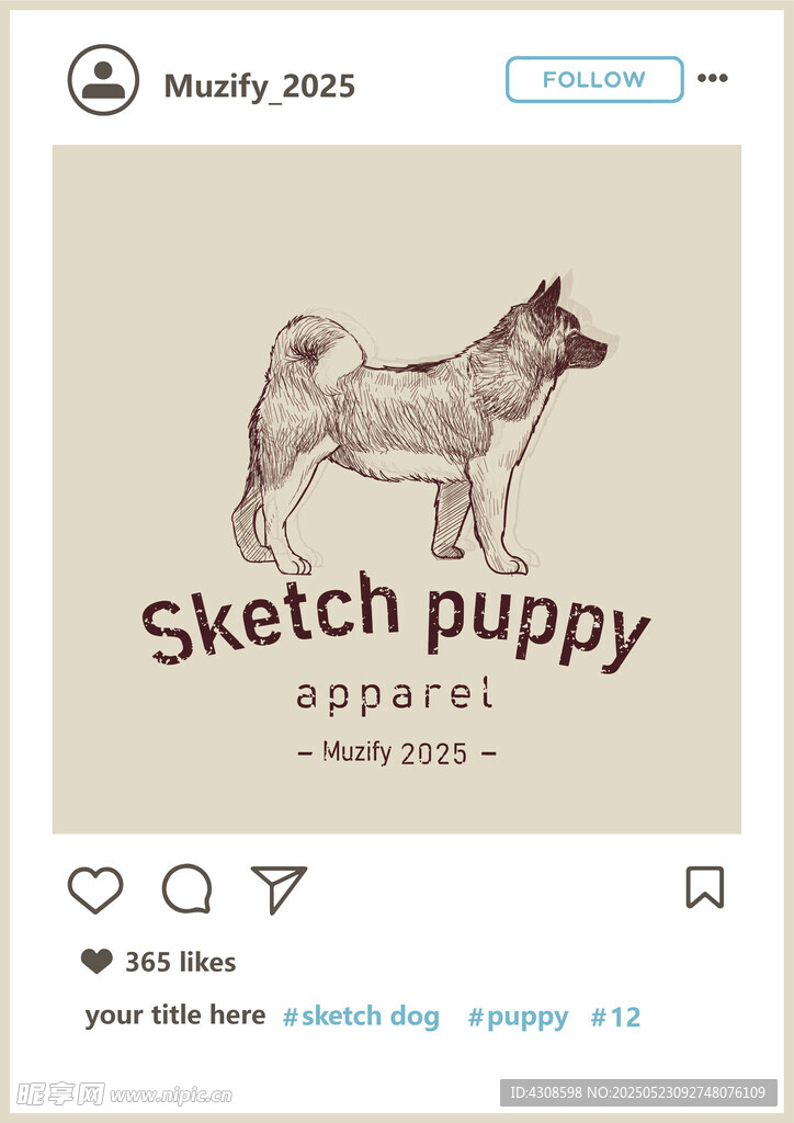 澳大利亚牧牛犬 手绘稿