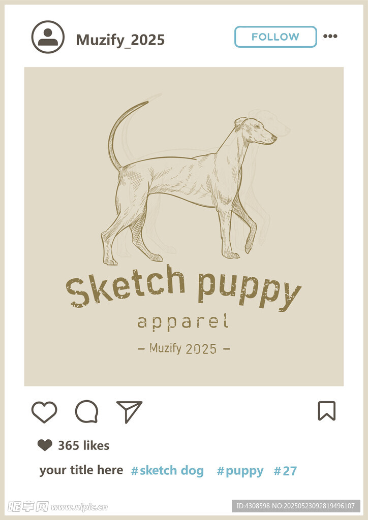 阿沙瓦犬 手绘稿