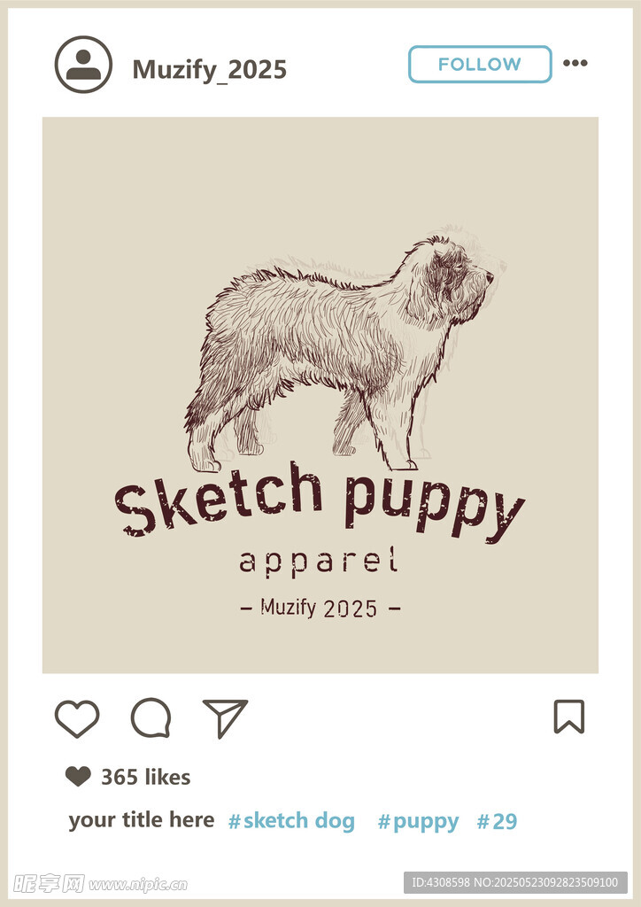 诺福克梗 手绘稿