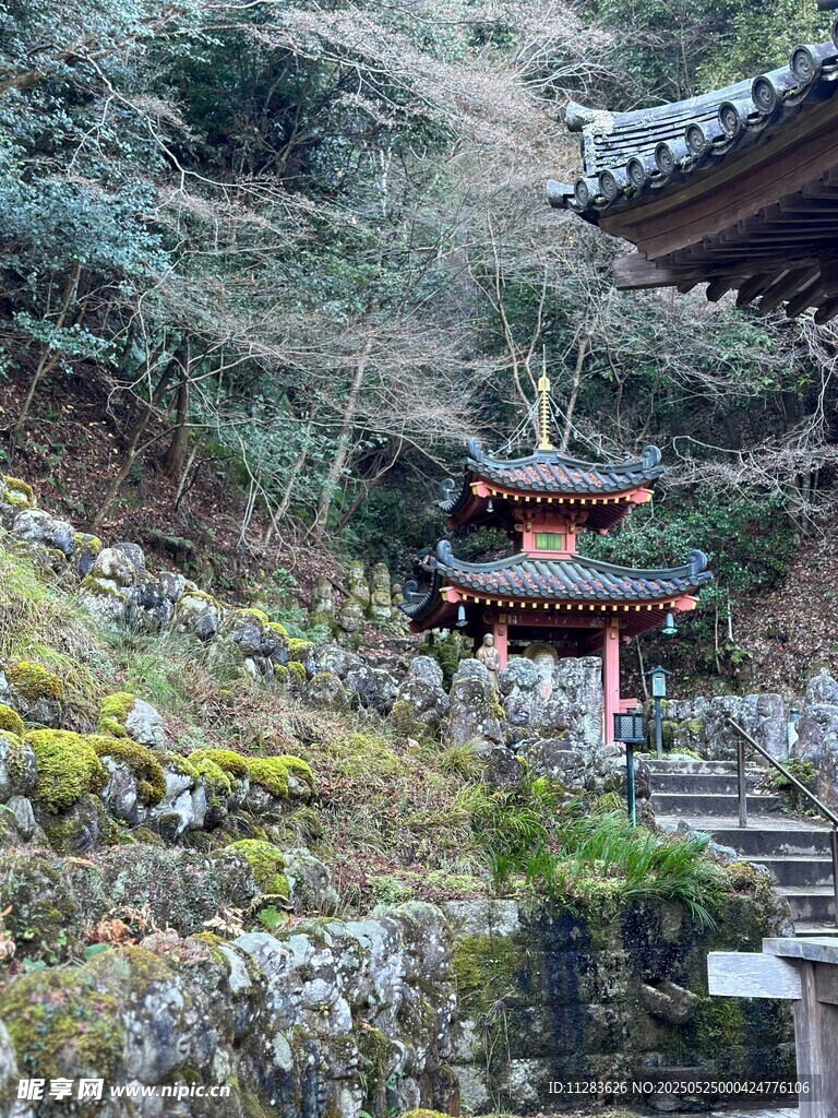山间古雅日式建筑景观