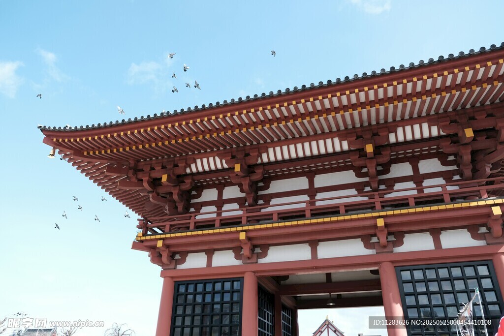 中式古建筑屋檐特写