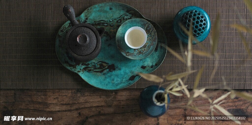复古风茶具摆件静物图