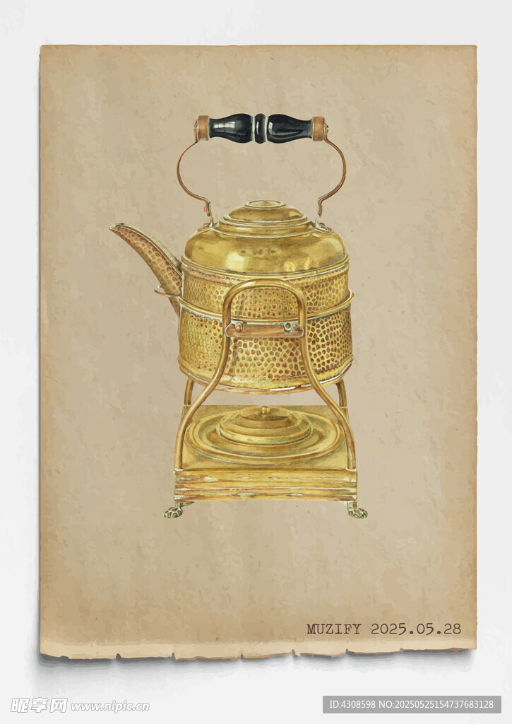 复古 金器水壶器皿