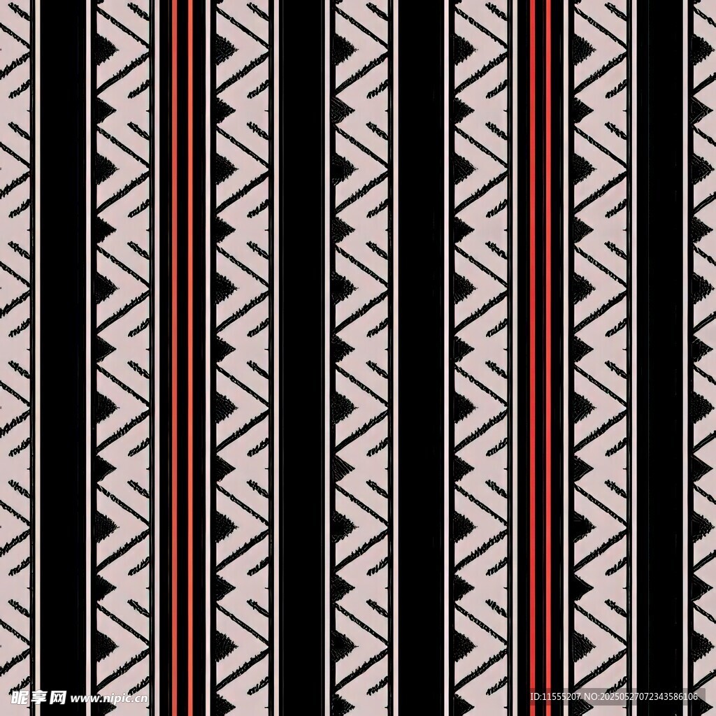 几何民族风条纹图案设计
