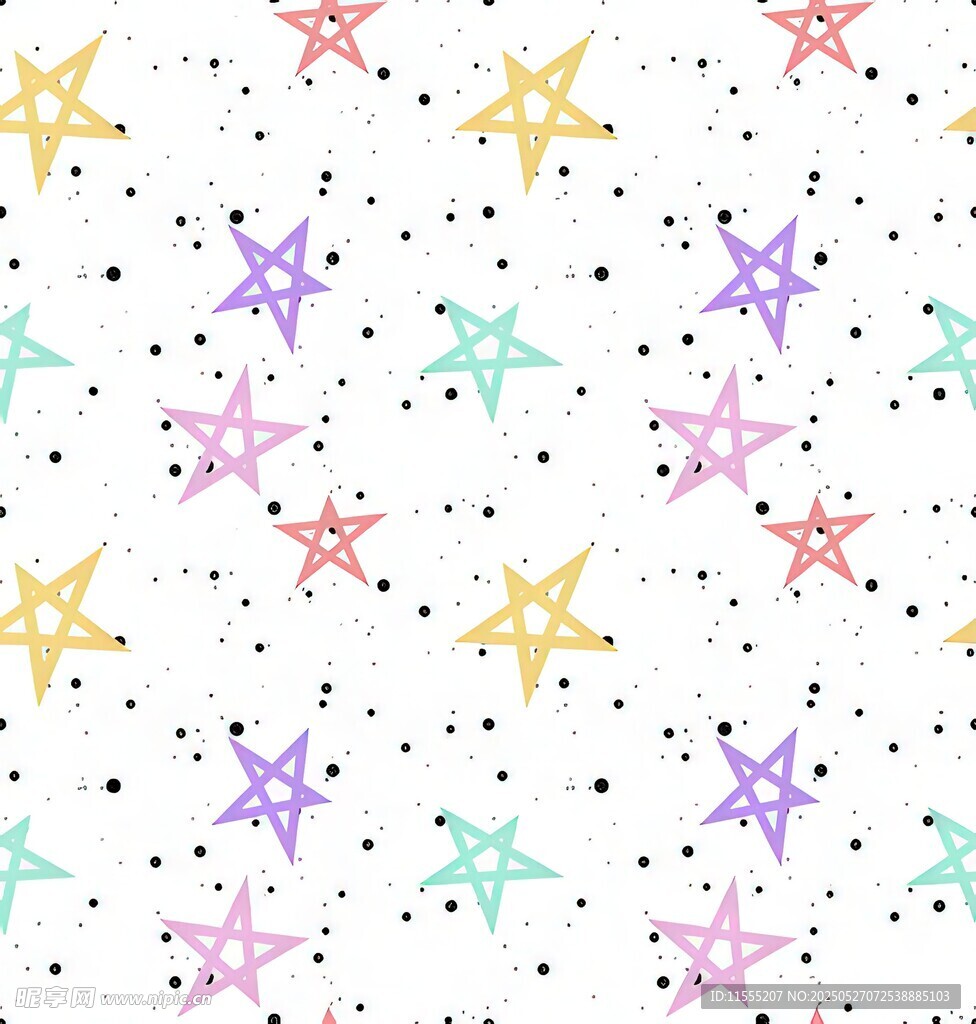 多彩星星图案背景