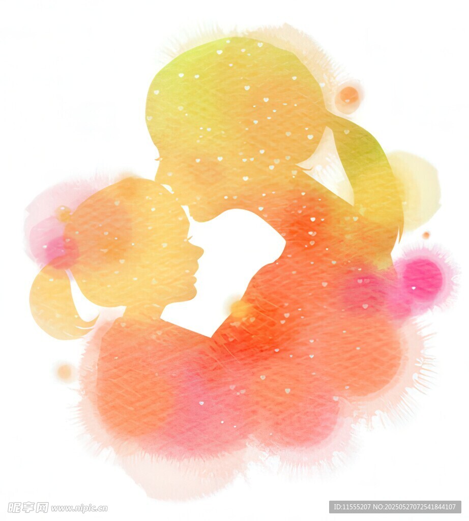 多彩水彩抽象图案