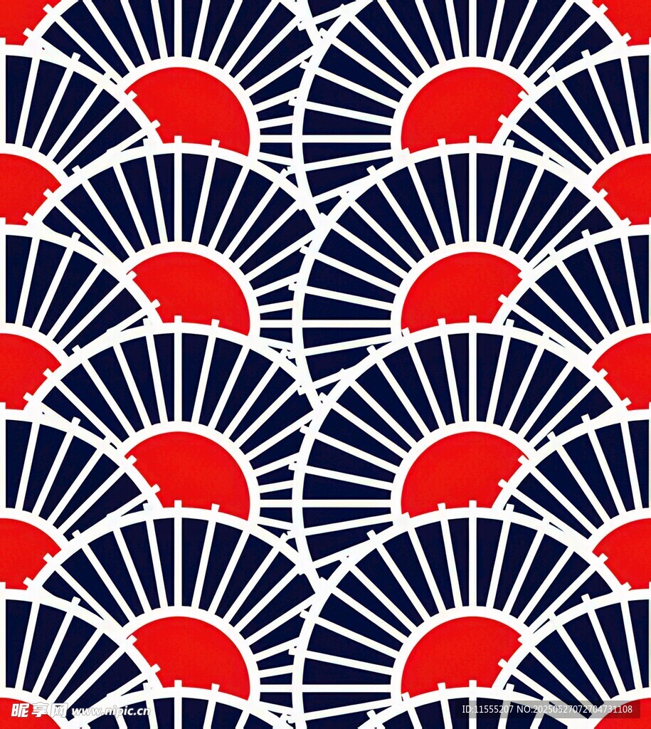 日式扇形图案纹理设计