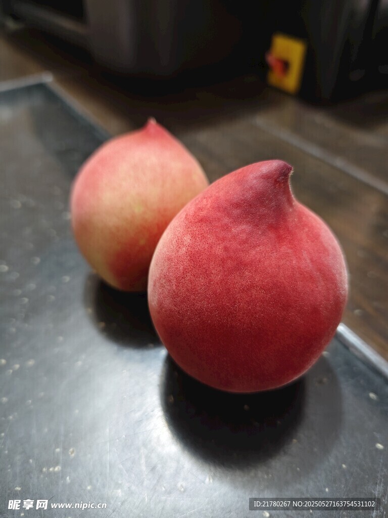 新鲜水蜜桃特写