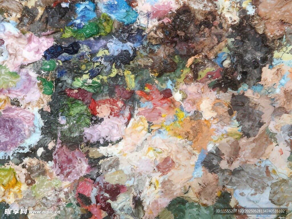 多彩颜料调色板