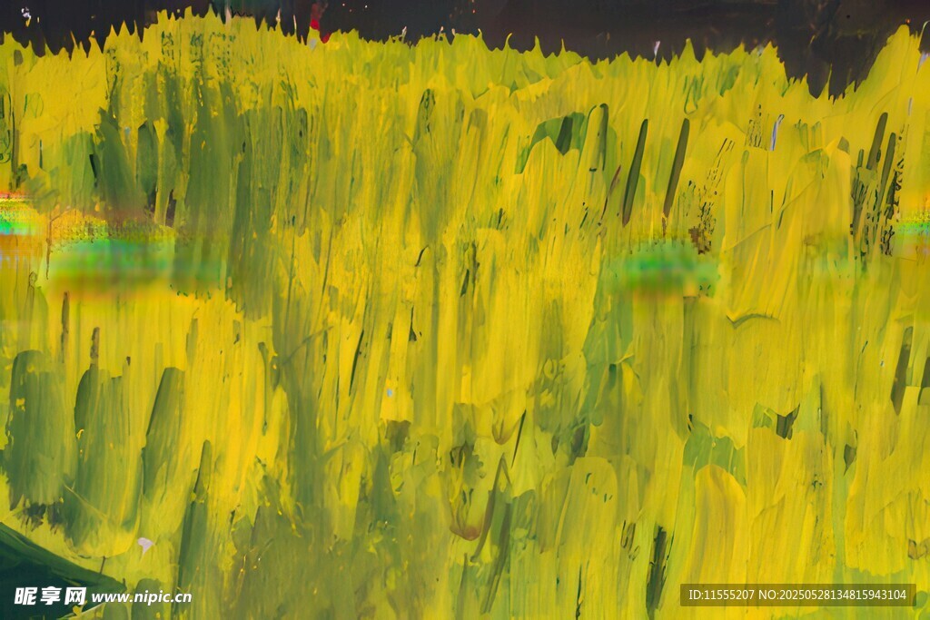 金黄绚烂的抽象田野风景