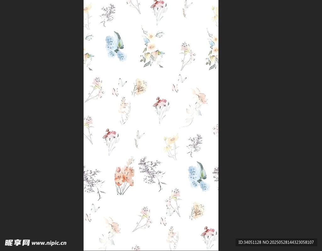 清新花卉图案背景图