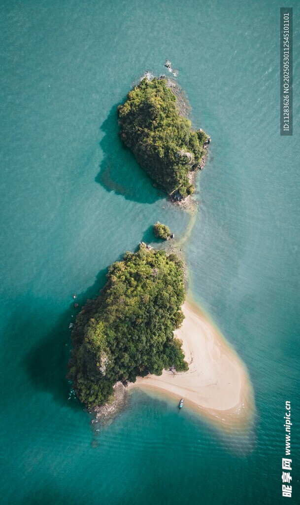 海上双岛美景