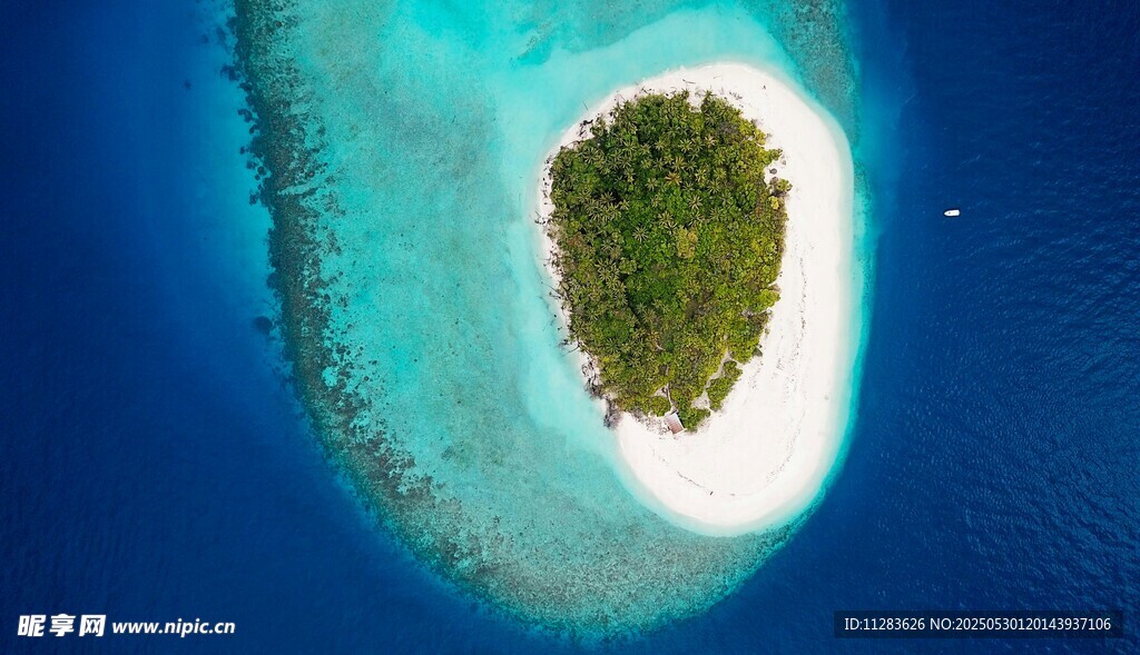 美丽海岛俯瞰图
