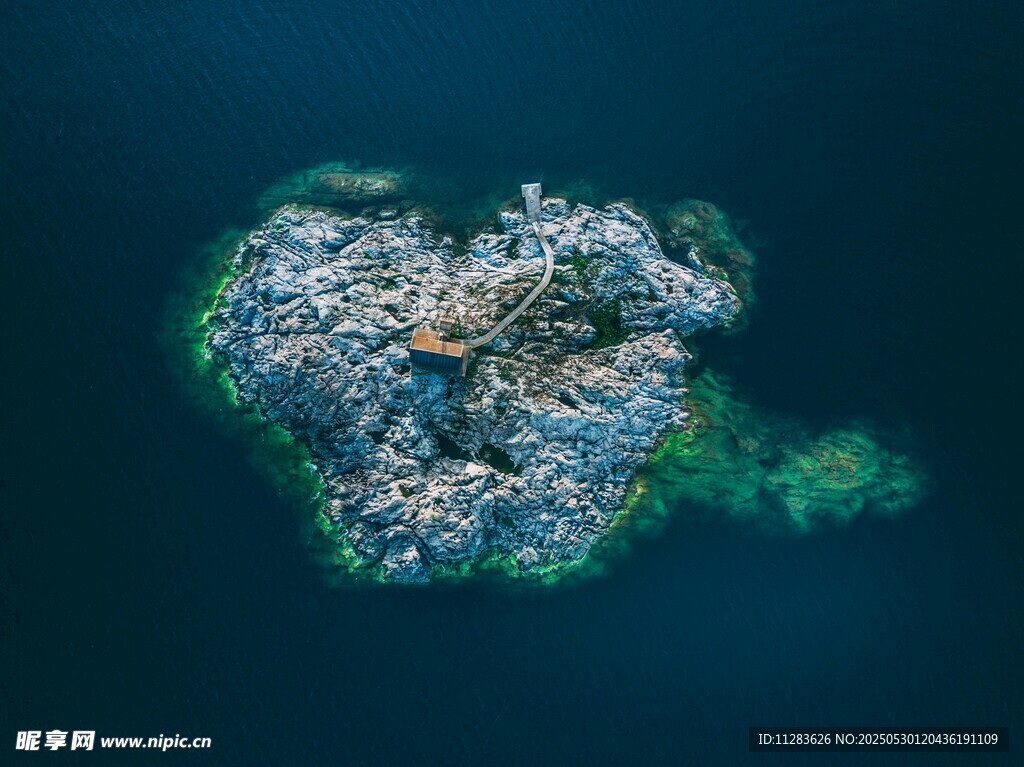 心形海岛俯瞰美景