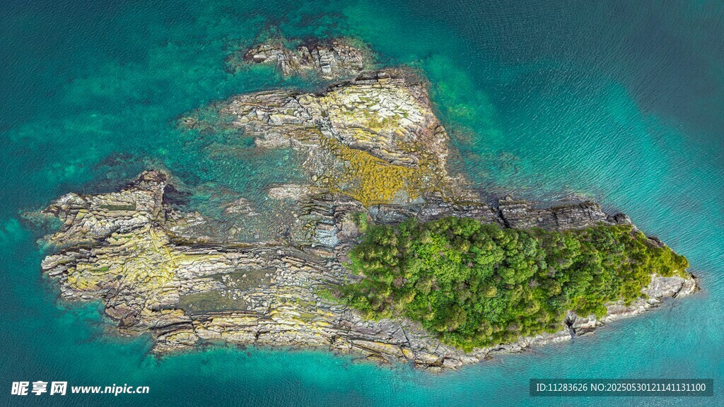 美丽海岛俯瞰图