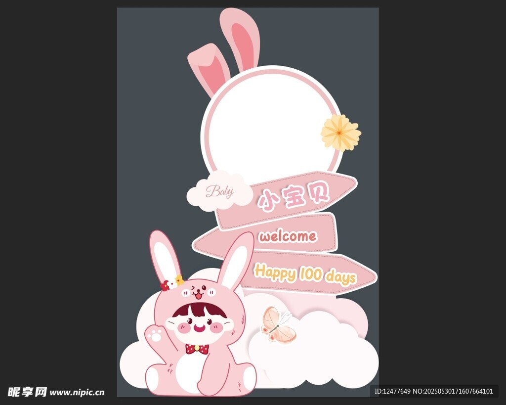 兔子生日指引牌