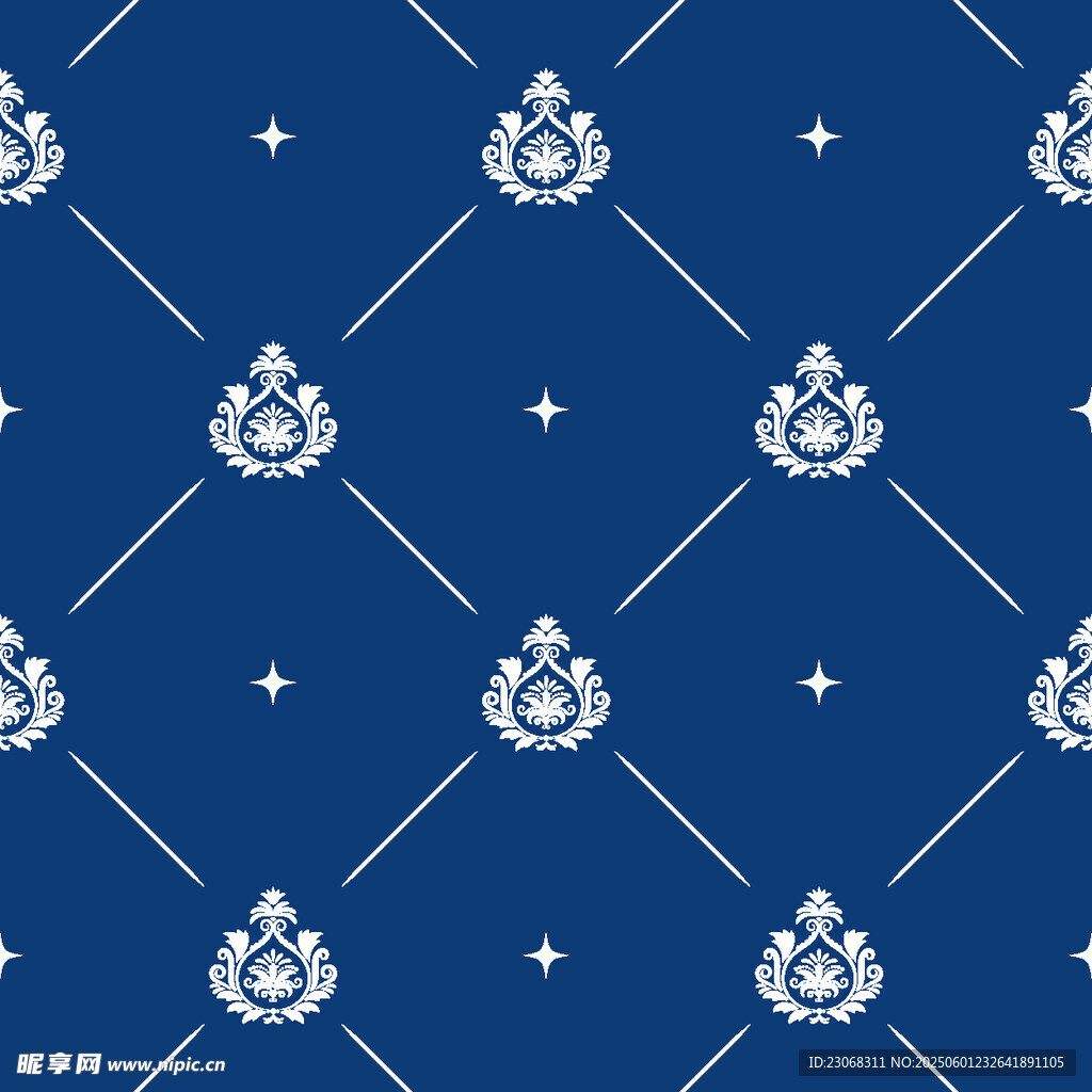 蓝色几何花纹图案背景