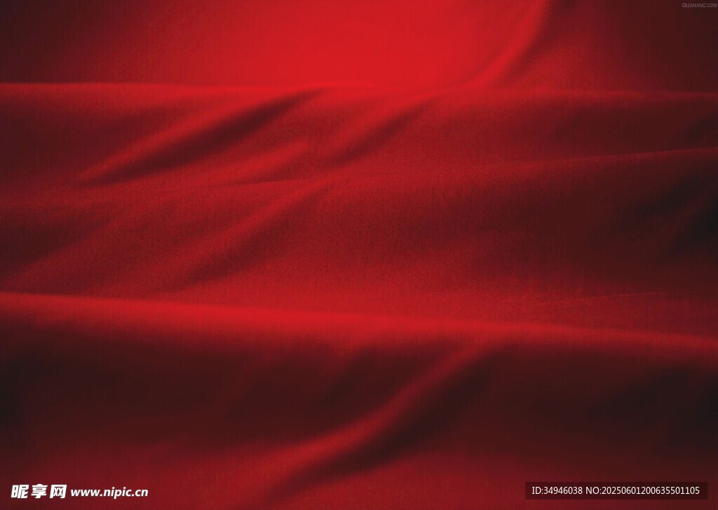红色褶皱布料纹理展示