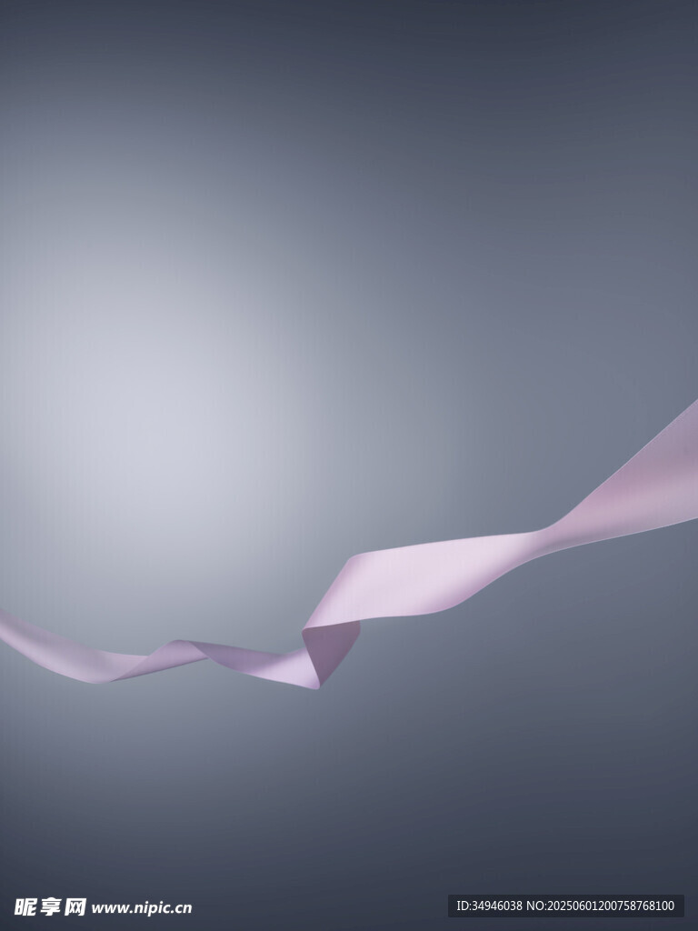 飘逸粉丝带在空中舞动