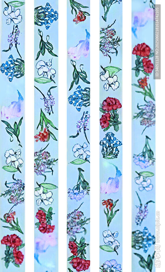 花卉图案装饰带