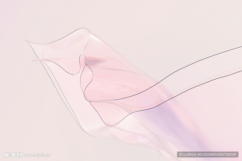 梦幻渐变透明飘带纹理