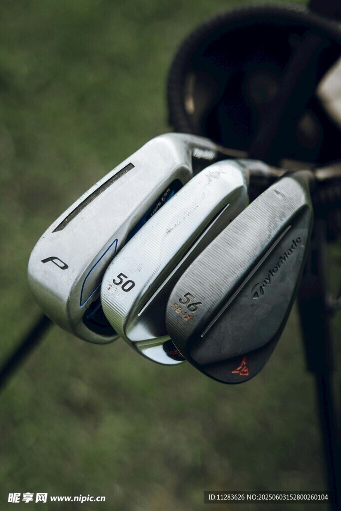 高尔夫球杆特写