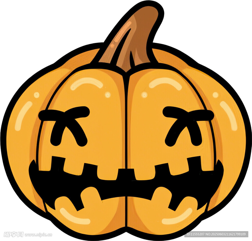 卡通鬼脸南瓜形象