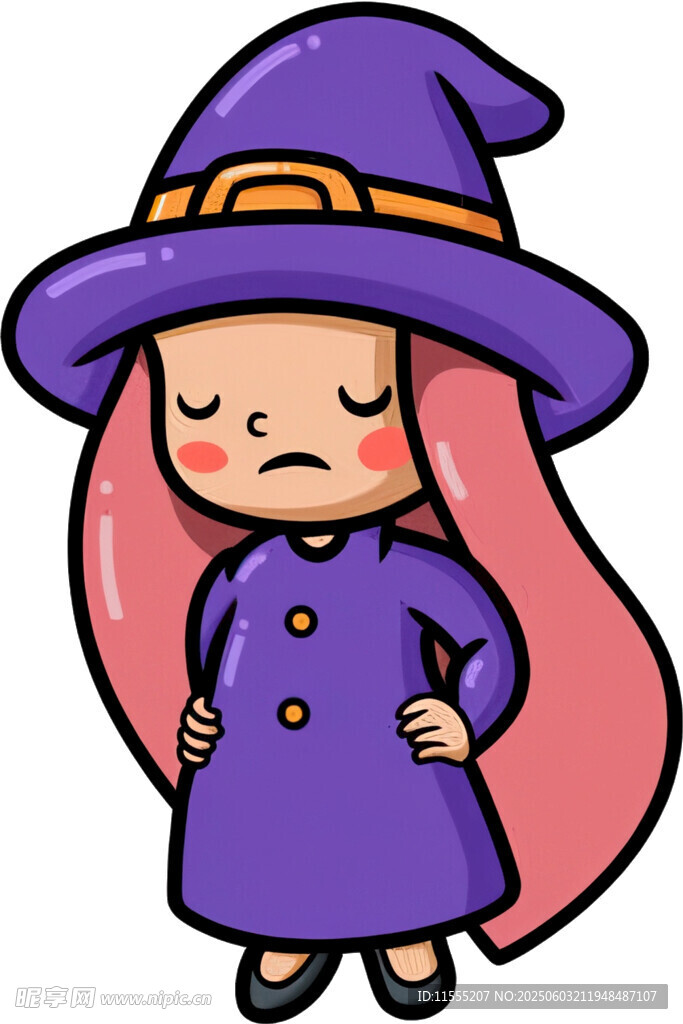 可爱小女巫表情略显无奈