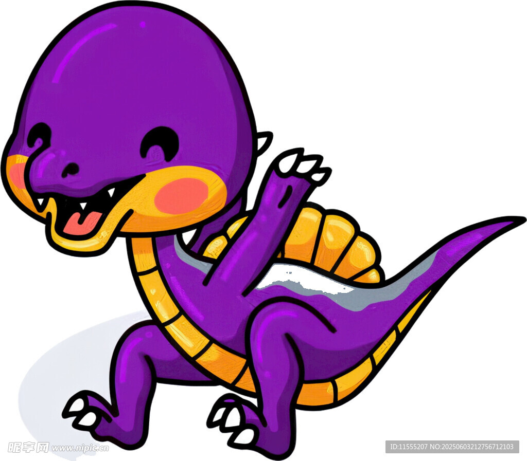 可爱紫色小恐龙