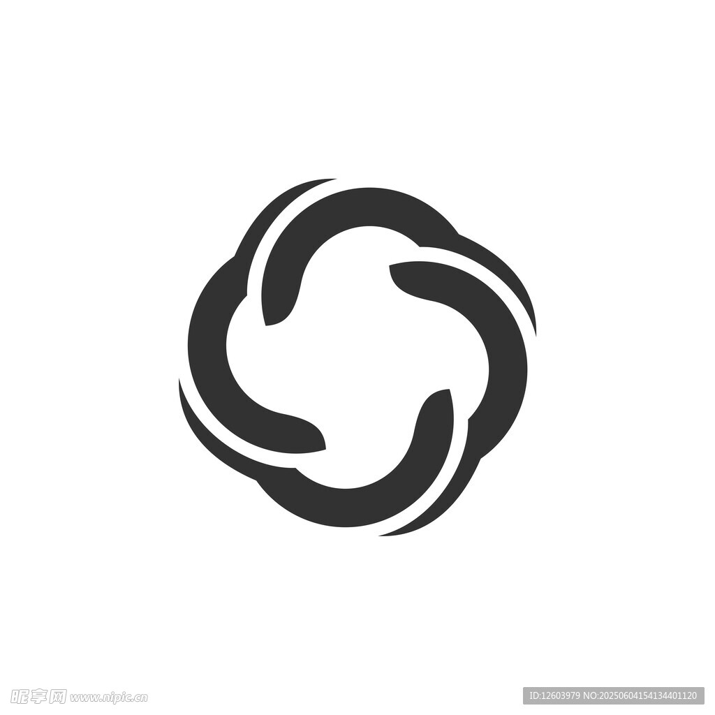 简约旋转抽象图形标志