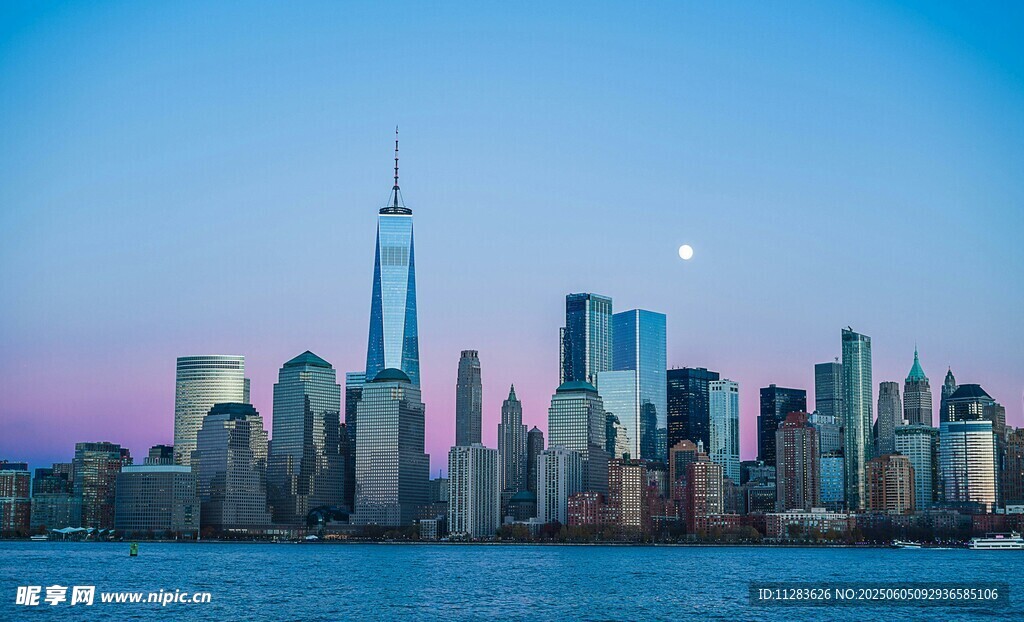 纽约城市天际线美丽景观