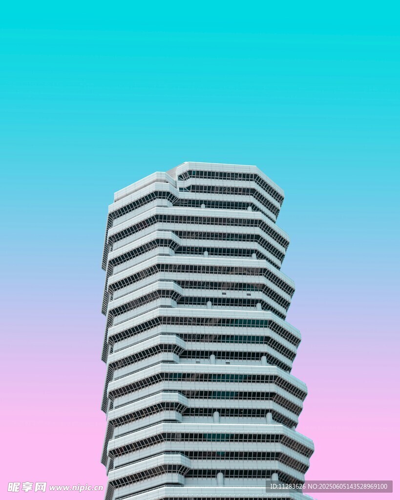 现代高楼建筑外观特写