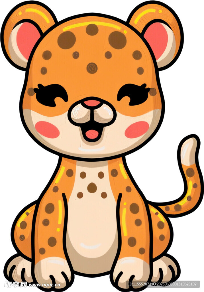 可爱小猎豹卡通形象