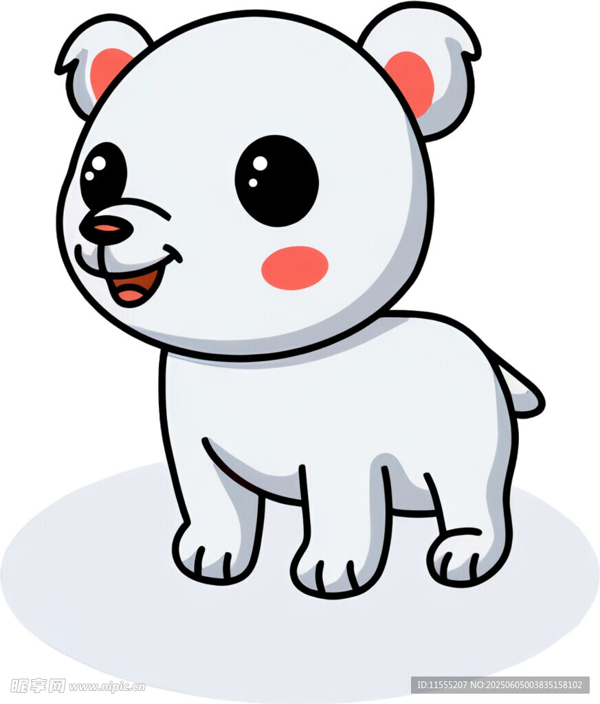 可爱卡通小白熊