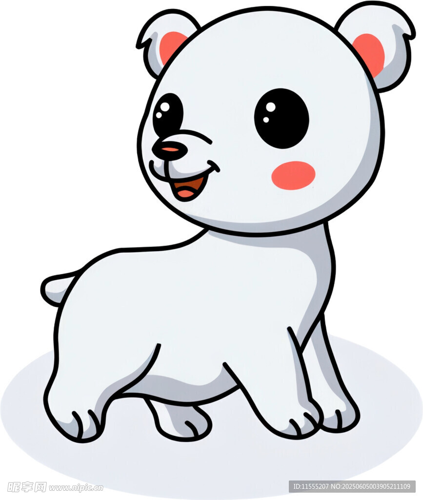 可爱卡通小北极熊