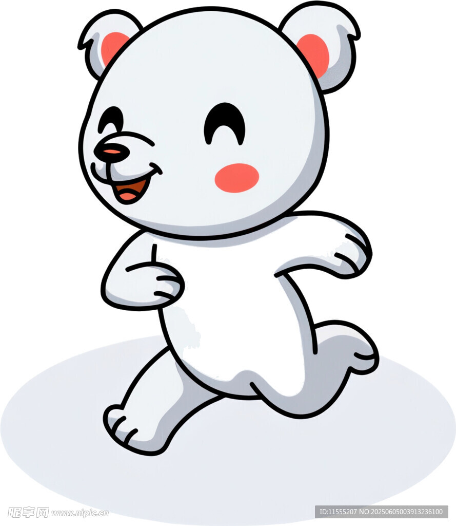 奔跑的可爱小熊