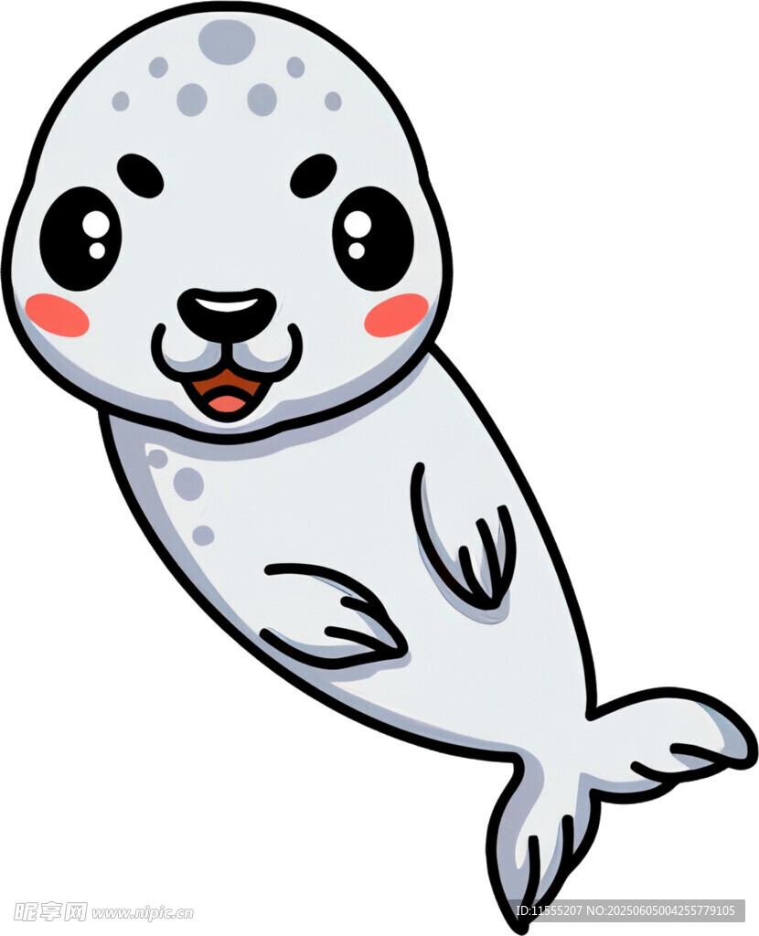 可爱海豹卡通形象