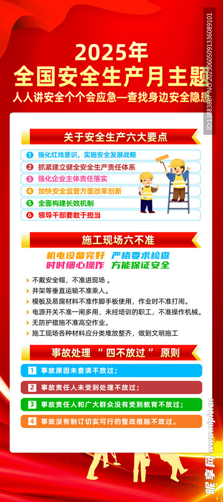 2024安全生产月海报展示