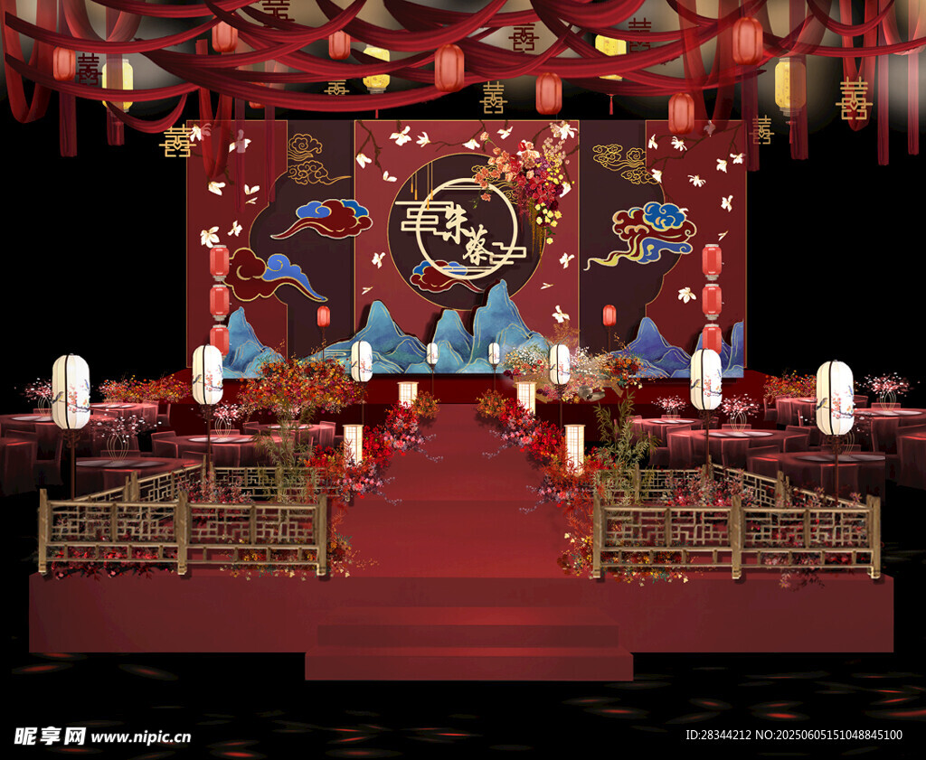 中式舞台戏曲表演场景