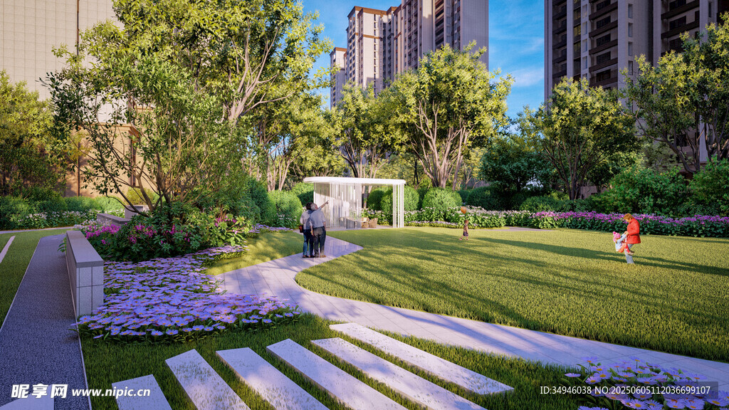 城市中的静谧花园景观