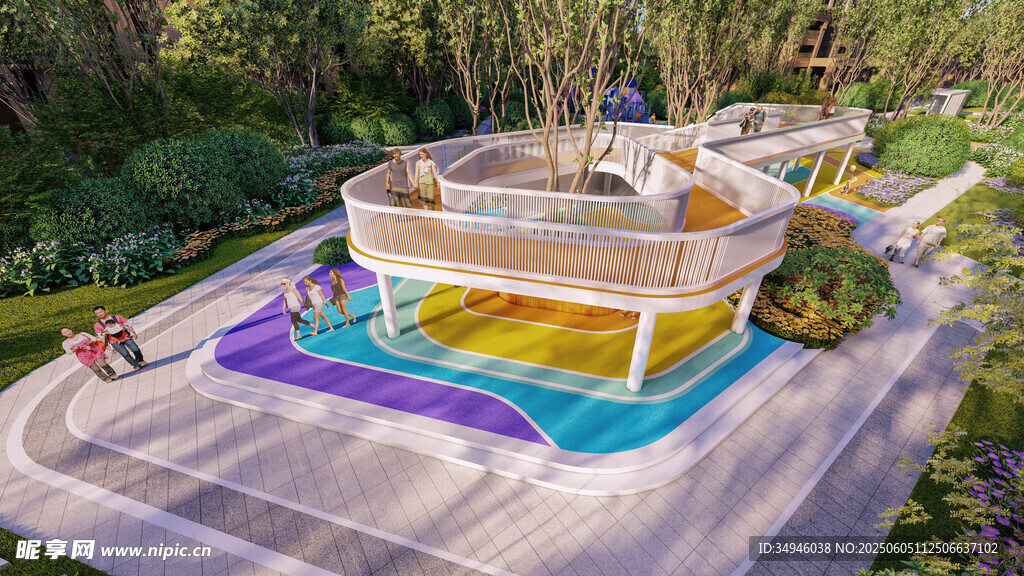 户外彩色充气泳池与躺椅