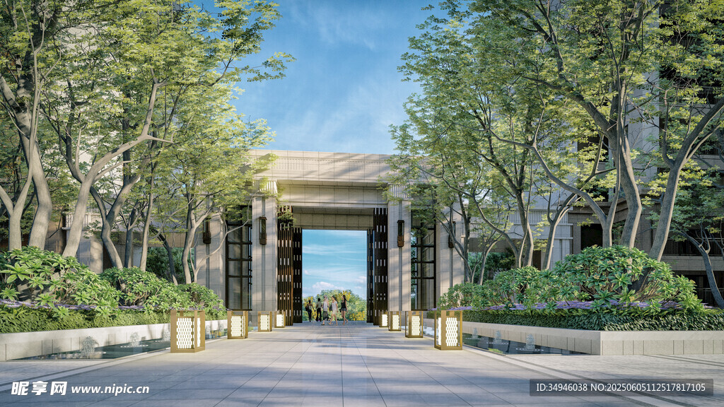 豪华社区入口景观