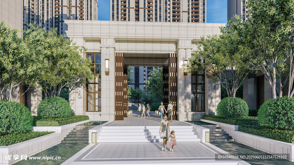 高端小区入口景观