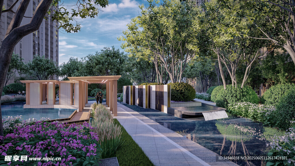 精致园林景观设计效果图