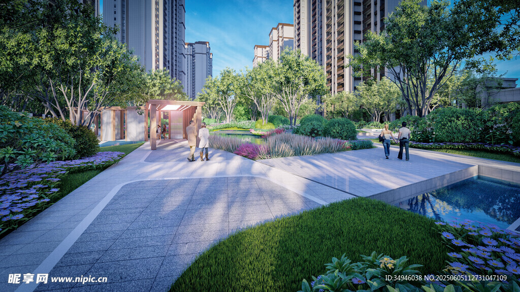 都市中的精致园林景观