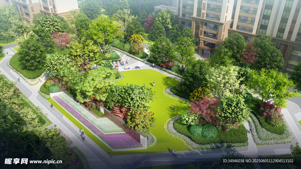 城市中的美丽绿化景观