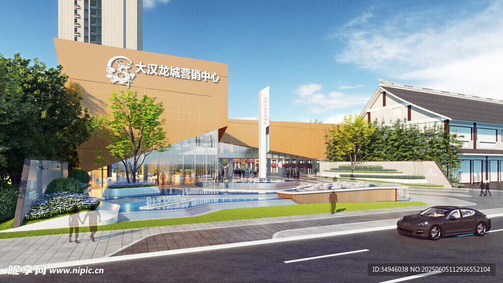 现代医院外观效果图