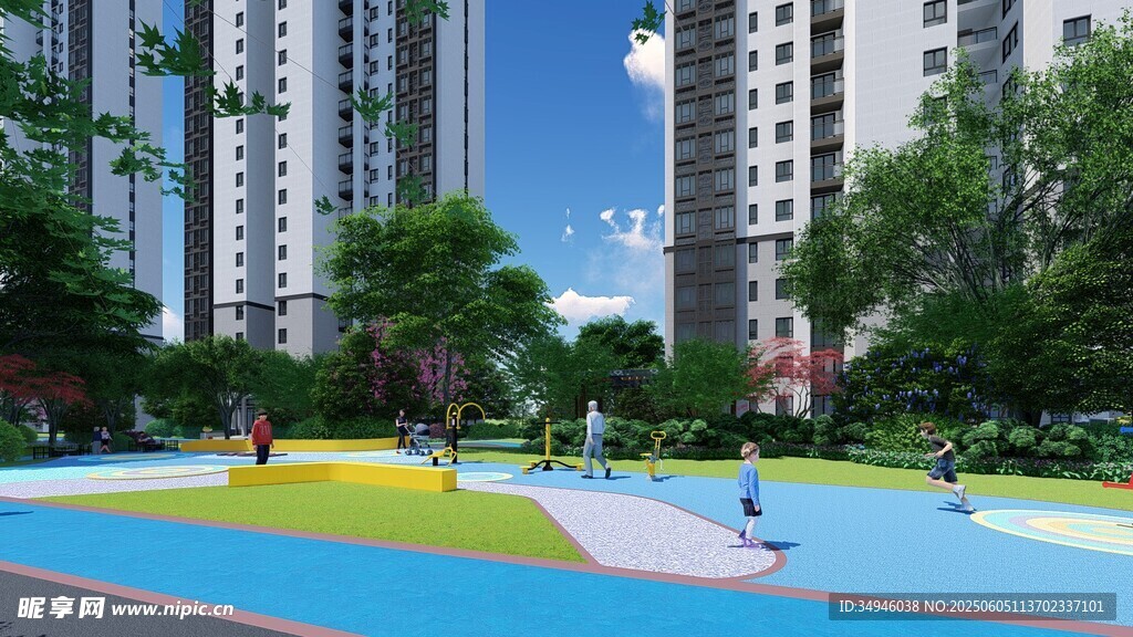 多彩社区休闲广场场景