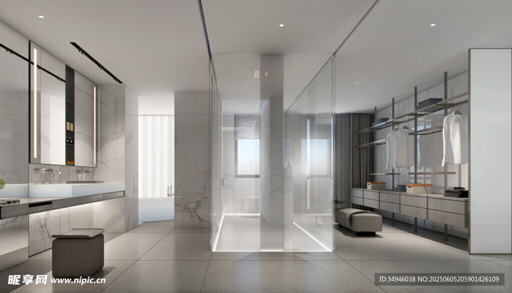 现代简约风豪华浴室空间