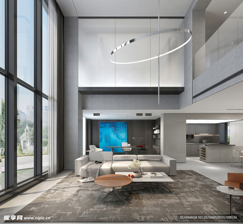 现代简约风宽敞客厅空间